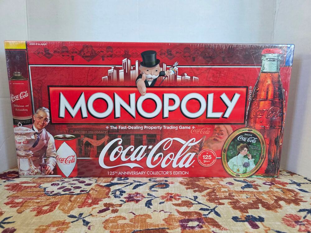 Monopoly Coca-Cola 125th Anniversary Collector's Edition board game NEW SEALED